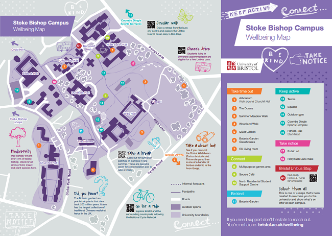 Thumbnail of Stoke Bishop Campus Wellbeing Map 2022-23